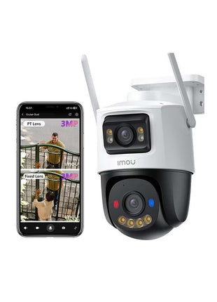 Outdoor Security Camera, Pan & Tilt Wi-Fi CCTV, Color Night Vision, Two-Way Audio, IP66 Weatherproof