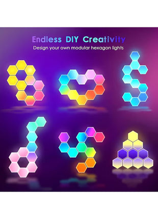 COOLBABY Hexagon RGB Smart Lights with App & Remote