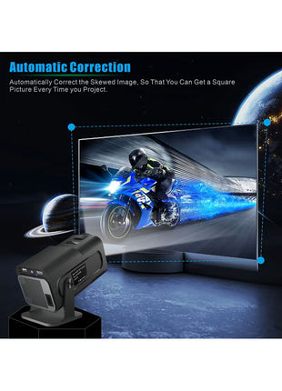 Portable HD Projector - Support 4K - Smart Projector with 5G Dual-band Wifi and Bluetooth