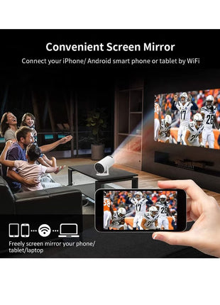 Portable Projector Pocket 5G WIFI Android11.0 Support 130 Inches Home Theater Full HD