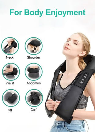 Electric Deep Tissue Neck & Back Massager with Heat