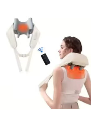 Cordless Shiatsu Neck Massager with Heat for Deep Tissue Relief