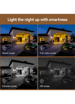 Outdoor Security Camera, Pan & Tilt Wi-Fi CCTV, Color Night Vision, Two-Way Audio, IP66 Weatherproof