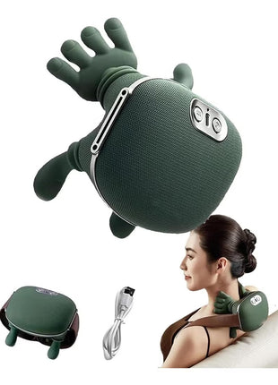 Neck and Shoulder Massager with Heat Portable Deep Tissue Massage for Pain and Stress Relief, Adjustable for Home, Car & Office