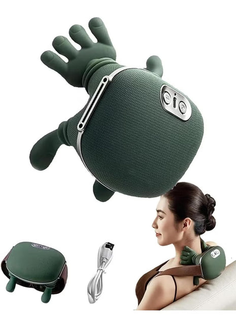 Neck and Shoulder Massager with Heat Portable Deep Tissue Massage for Pain and Stress Relief, Adjustable for Home, Car & Office