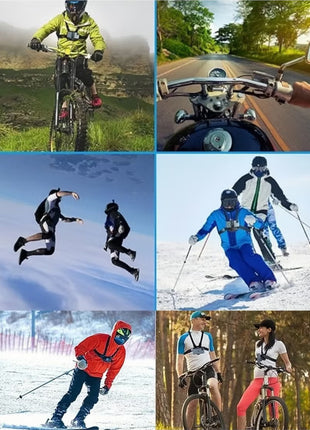 Mobile Phone Chest Mount Harness Strap Holder,Cell Phone Clip Action Camera for POV/VLOG Black