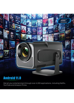 Portable HD Projector - Support 4K - Smart Projector with 5G Dual-band Wifi and Bluetooth