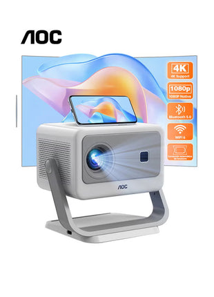 Mini Projector, Portable Projector 4K Support, 12000 Luemn/Electric Focus/Projector with Wifi and Bluetooth