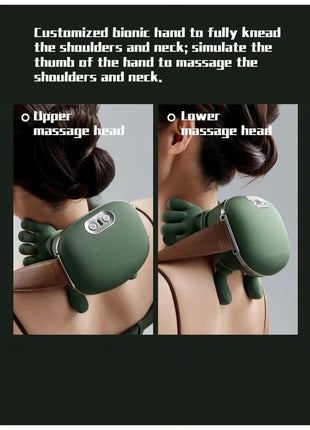 Neck and Shoulder Massager with Heat Portable Deep Tissue Massage for Pain and Stress Relief, Adjustable for Home, Car & Office