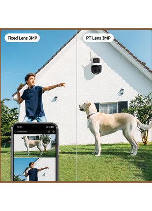 Outdoor Security Camera, Pan & Tilt Wi-Fi CCTV, Color Night Vision, Two-Way Audio, IP66 Weatherproof