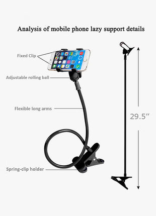 Flexible Phone Holder And Mount Black