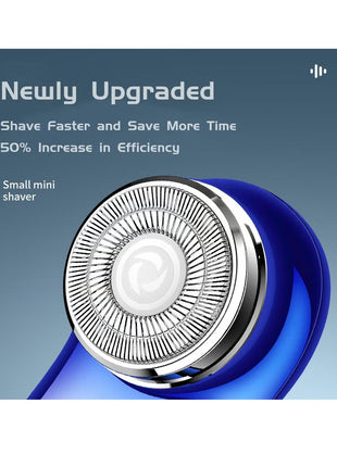 Compact rechargeable mini electric shaver designed for efficient, comfortable shaving