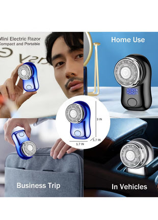 Compact rechargeable mini electric shaver designed for efficient, comfortable shaving