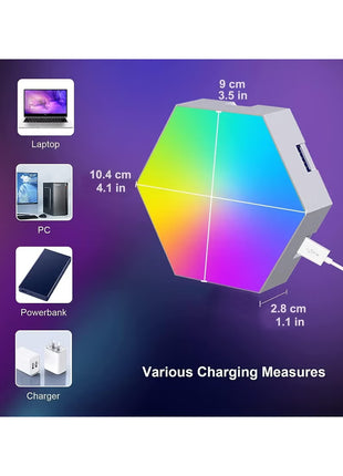 COOLBABY Hexagon RGB Smart Lights with App & Remote