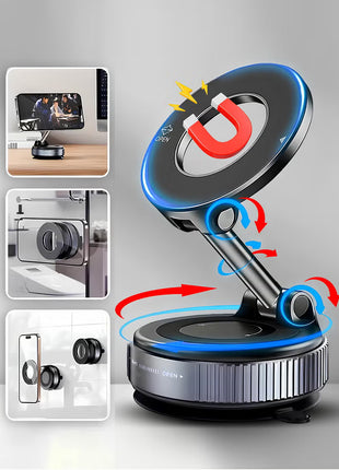 360° Magnetic Phone Holder for Car | Strong Suction Car Mount | MagSafe Compatible | All Smartphones