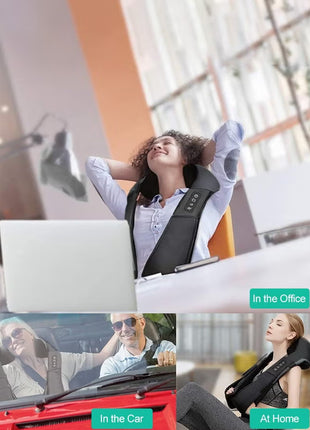 Electric Deep Tissue Neck & Back Massager with Heat