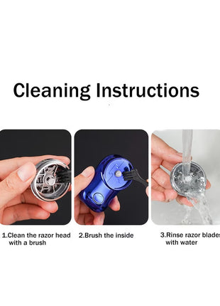 Compact rechargeable mini electric shaver designed for efficient, comfortable shaving